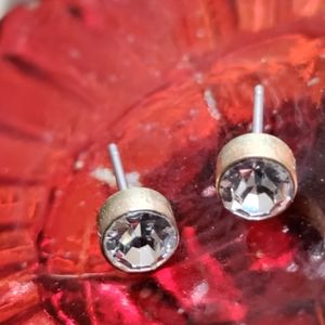 Vintage Bezel Diamond Stud earrings